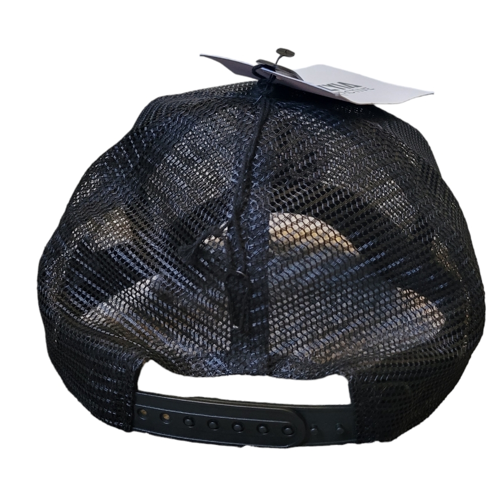 NWT Zyia Snap-Back Mesh Trucker Hat Black White - Picture 3 of 6